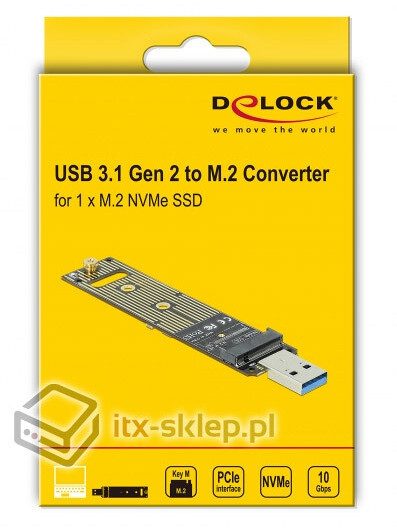 Delock Products 62703 Delock Converter SATA 22 pin / SFF-8643 NVMe > 1 x  M.2 Key M